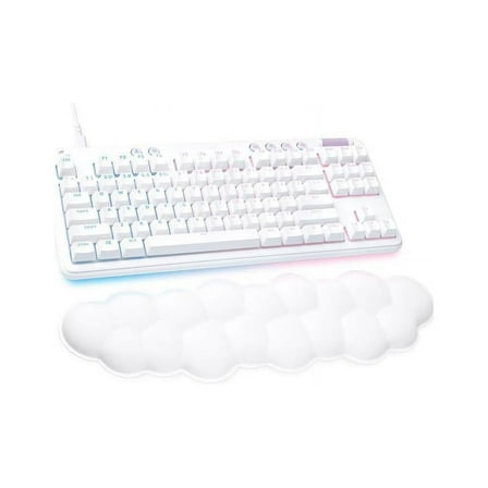 Logitech G713 Wired Mechanical Gaming Keyboard with LIGHTSYNC RGB Lighting, Clicky Switches (GX Blue), White Mist