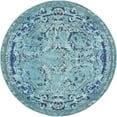 thumbnail image 1 of Unique Loom Medici Distressed Rug 6' x 6' Round Light Blue/Turquoise, 1 of 1
