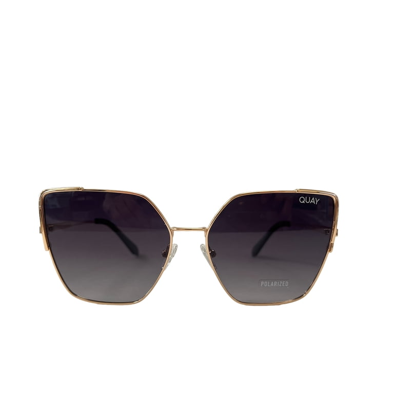 Quay Australia Srsly Oversized Cat Eye Sunglasses Gold Smoke  display picture 1