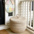 thumbnail image 6 of AURIGATE Cotton Rope Storage Basket with Lid, 9x7in Beige Woven Organizer Basket for Home Kitchen Decor, 6 of 6