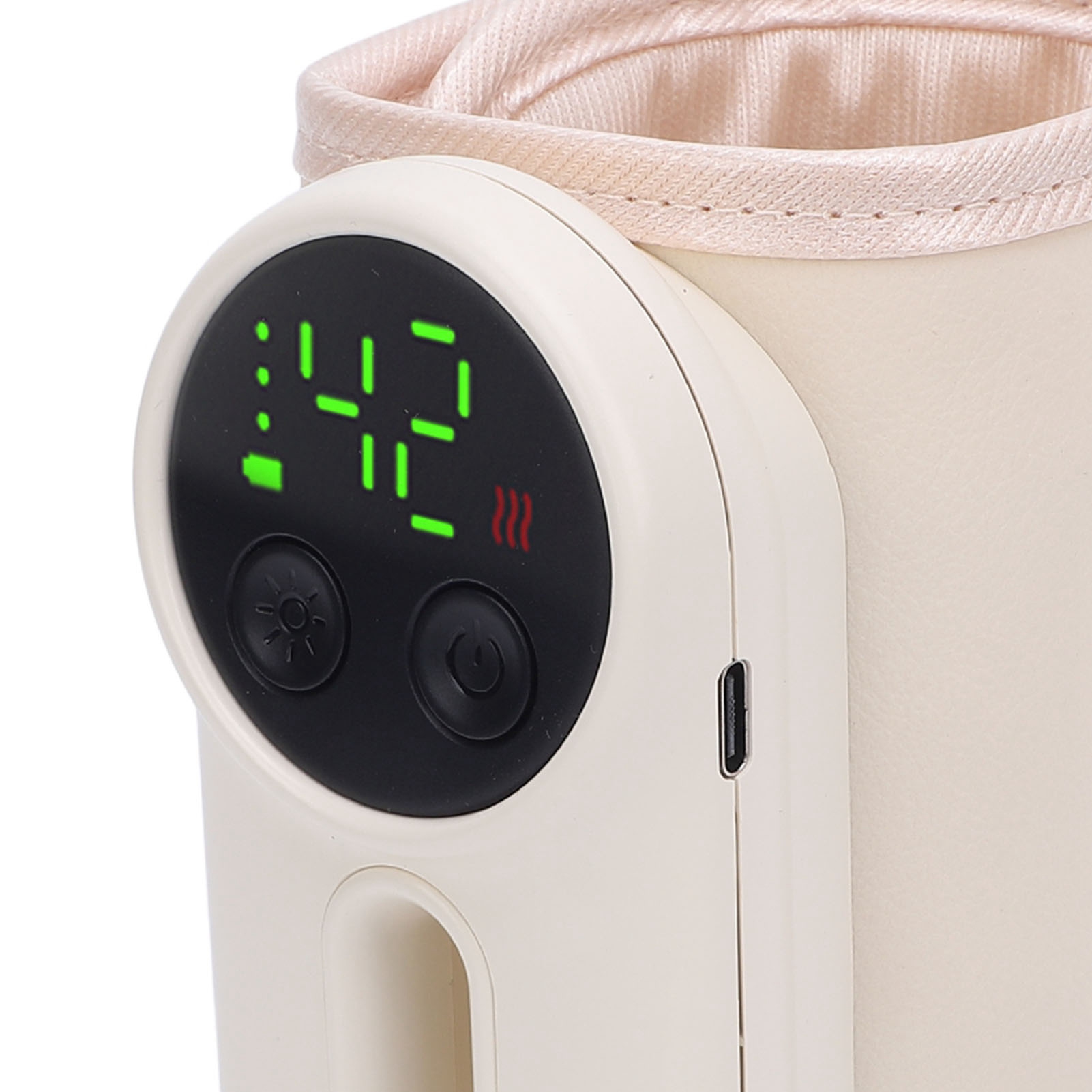 Yajisi Portable Milk Bottle Warmer with Temperature Display, Fast Heating Rechargeable Breastmilk Heater for Travel (5.91 in / 15 cm)