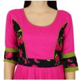 thumbnail image 5 of Bimba Women Cotton Dress Long Flaired Kurta 3/4 Sleeve Kurti Chic Clothing, 5 of 6