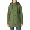 thumbnail image 7 of WRFWUL Womens Long Sleeve Hooded Trench Coat Lightweight Zip Up Windbreaker Fall Spring Outdoor Travel Jacket, 7 of 7
