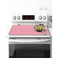 thumbnail image 2 of Stove Top Covers for Electric Stove, Pink Kitchen Glass Ceramic Electric Cooktop Covers 28.5''x20.5'', Pure Pink HeatResistant Oven/Countertop/Dishwasher/Sink Protector, 2 of 3