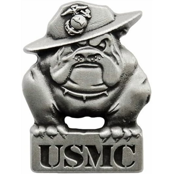 Indiana Metal Craft US Marine Corps EGA OR Bulldog Solid Pewter Lapel Pin Made in USA