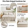 thumbnail image 5 of Queen Comforter Set, Navy 7 Pieces Bed in a Bag All Season Bedding, with Stitch Quilted Comforter Flat Sheet Fitted Sheet Pillowcases, 5 of 9