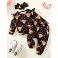 thumbnail image 5 of Elippeo Newborn Infant Clothes 3M 6M 9M 12M 18M 24M Toddler Baby Girl Valentines Day Outfit Long Sleeve Heart Print Sweatshirt Pants Set Headband, 5 of 10