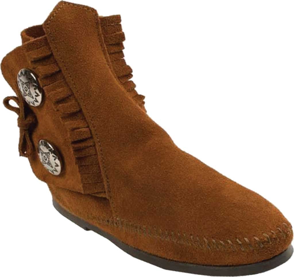minnetonka two button hardsole boot