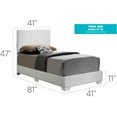 thumbnail image 2 of Glory Furniture Aaron Faux Leather Upholstered Twin Bed in White, 2 of 3