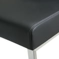 thumbnail image 6 of TOV Furniture Denmark Black Vegan Leather Counter Stool with Silver Legs - Set of 2, 6 of 10