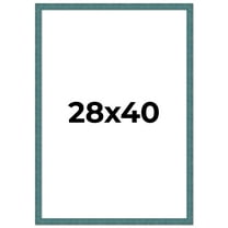 28x40 Frame Blue Rustic Barnwood Solid Wood Picture Frame Width 1.25 Inches | Interior Depth 0.5