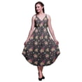 thumbnail image 1 of Bimba Robe de Plage Bohème Sans Manches à Bretelles Midi Imprimée Florale pour Femmes - Très Petit, 1 of 1