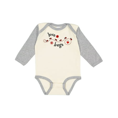 

Inktastic Valentine s Day Love Bugs Gift Baby Boy or Baby Girl Long Sleeve Bodysuit