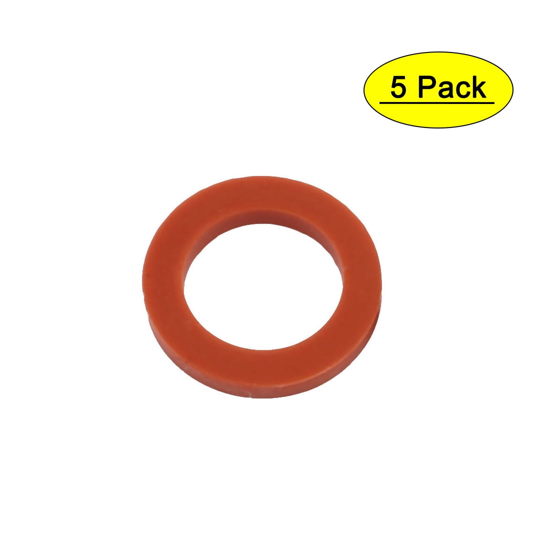 5pcs 24mm x 16mm x 3mm Silicone O Ring Seal Gaskets Red for Pipe Tube Hose