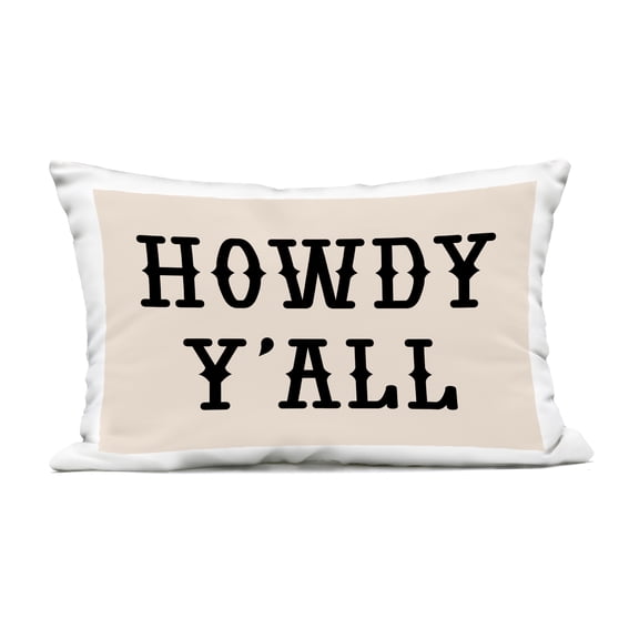 Stupell Industries Southwestern Howdy Y'all Design by Daniela Santiago Outdoor Printed Pillow