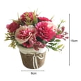 thumbnail image 4 of Farfi-planta de maceta de simulación, decoración de Festival de mano de obra fina, cesta de mimbre, adorno de flores de clavel artificiales en maceta para madre, 4 of 5