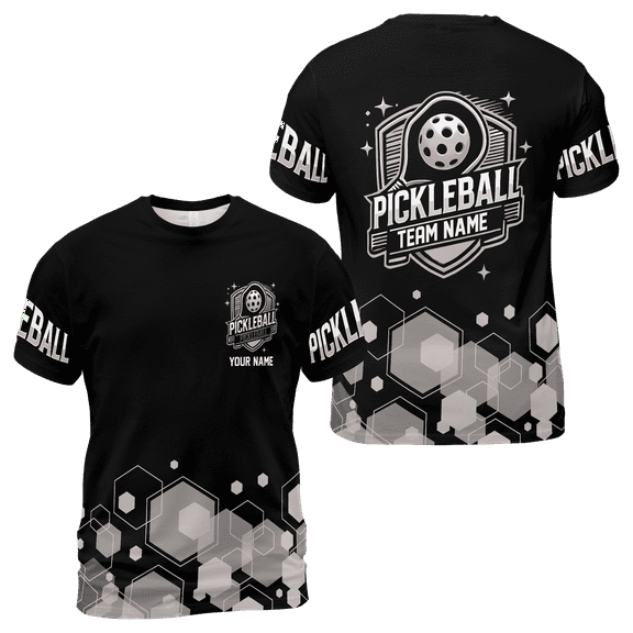Lotusprinthandmade Personalized Pickleball Unisex T-shirt 3D S-5XL Multicolor (S), Pickleball Shirt