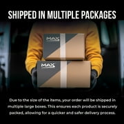 Max Advanced Brakes - Brake Kit for 2017-2021 Audi Q5 A4/allroad/Quattro A5 Quattro/Sportback w/13.31 Dia F Rotor Front Replacement Cross Drilled Disc Brake Rotors and Ceramic Brake Pads