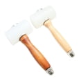 thumbnail image 3 of Ergonomic Wood-Handled Dual-Material Hammer with Robust Rubber Nylon Head for Leather Carving, Furniture Protection & Installation – Versatile DIY Tool for Precise, Heavy-Duty Tasks (Deep Brown, 3 of 5