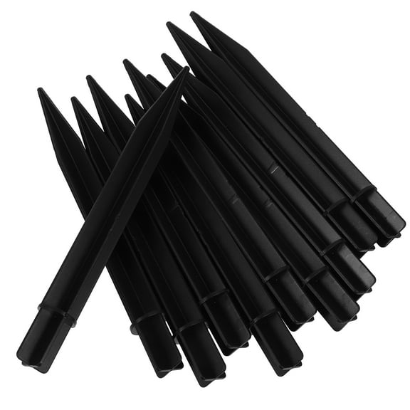 WORGEOUS  10 Pcs Lawn Light Stakes Bell Poles Cable Solar Lights Work Black
