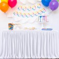 thumbnail image 5 of 4FT/6FT/9FT/14FT Tablecloth Polyester Pleated Table Skirt Frilly Tablecloth For Wedding Birthday Party Baby Shower Bridal Shower Table Decoration, 5 of 9