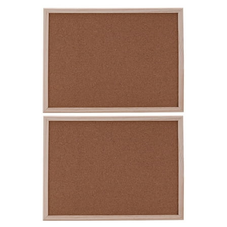 COOPHYA 2Pcs Rectangular Cork Bulletin Board for Wall Mounting and Notice Posting