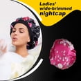 thumbnail image 3 of Capó de pelo de ancho de ala de bronceado bufanda bufanda de dormir turba de moda softness sombrero turbans cabeza cubierta de pelo envolturas para las mujeres durmiendo rosa roja Scienceny AP008211-03, 3 of 6