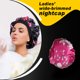 thumbnail image 3 of Capó de pelo de ancho de ala de bronceado bufanda bufanda de dormir turba de moda softness sombrero turbans cabeza cubierta de pelo envolturas para las mujeres durmiendo rosa roja Scienceny AP008211-03, 3 of 6