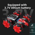 thumbnail image 4 of Gqtwoy 2.4G Stunt RC Car, Double-Sided Remote Control Car, 4WD Off-Road Truck, 360° Rotation, Climbing, Sound & Light Effects, Rechargeable, USB Charging, Gift for Racing Enthusiasts, 4 of 9
