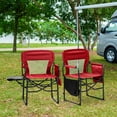 thumbnail image 6 of SSyao 1PACK Portable Foldable Outdoor Camping Directors Chair with Built-in Cup Holder, Red, 6 of 15