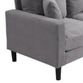 thumbnail image 4 of 57 " High Resilience Loveseat Sofa, Wooden Frame 2 Seat Sofa, Comfy , Small Space Saving Modern Upholstered Sofa, Living Room Bedroom Apartment Small Space , Light gray, 4 of 7