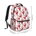 thumbnail image 2 of Haiem Red Bloody Scary Hands Printed School Backpack,Casual Travel Lightweight Backpack,Durable Comfortable Multifunctional Backpack,Laptop Backpack, 2 of 6