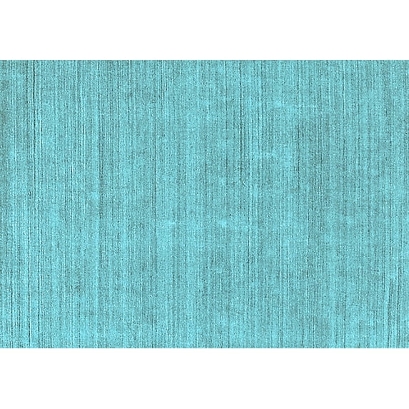 Ahgly Company Indoor Rectangle Solid Light Blue Modern Area Rugs, 8' x 10'