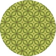 thumbnail image 1 of Ahgly Tapis Rond Lavable en Machine Intérieur Transitionnel Néon Jaune Vert, 6 Pieds Rond, 1 of 7
