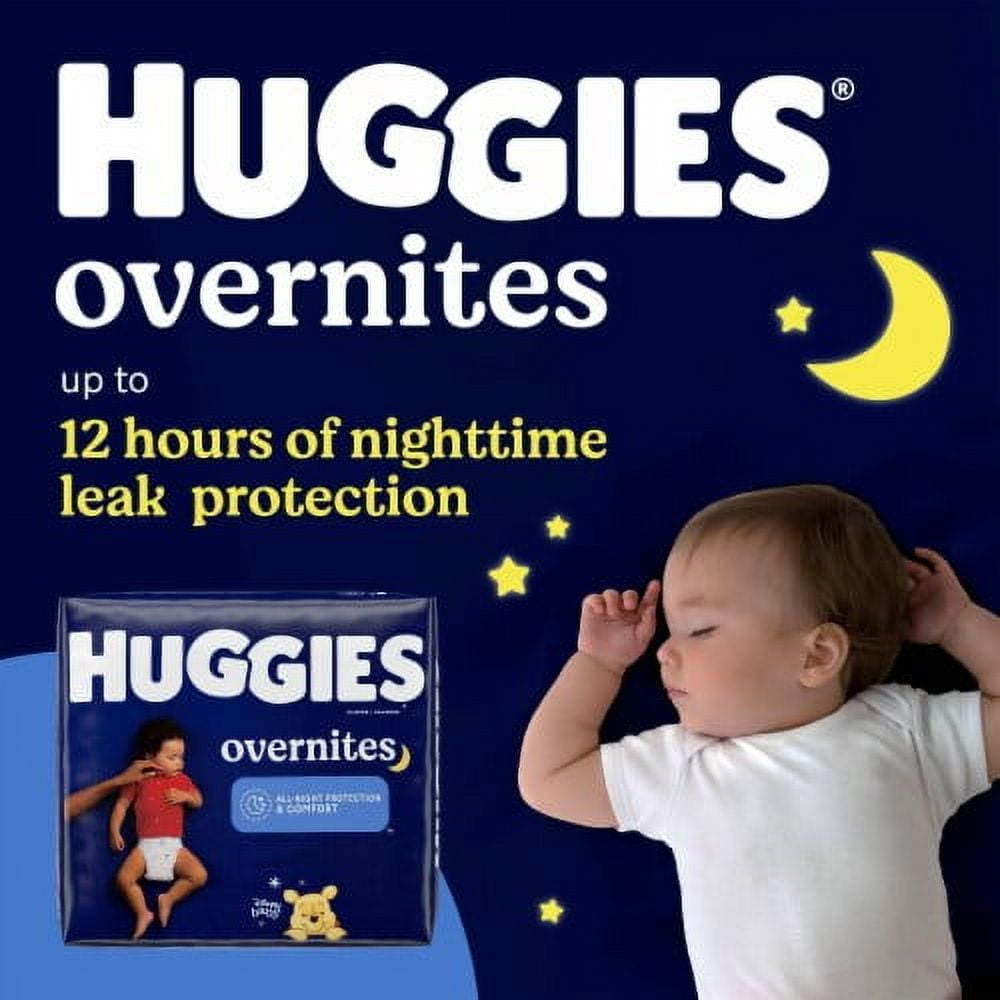 Huggies OverNites Baby Diapers Size 4 (22-37 lbs) 58 count