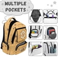 thumbnail image 6 of HUIACONG Capybara Bee Sunflower Backpack for Teens 12-18, Cute Nature Print 17 Inch School Bag, Durable Lightweight Water Resistant Backpack, 6 of 7