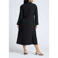 thumbnail image 2 of ELOQUII Women's Plus Size Tie Front Oversized Shirt Dress, 2 of 2