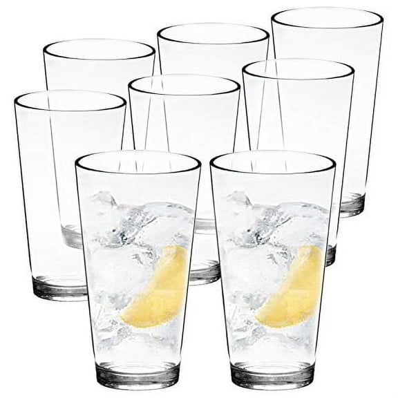 Youngever 22 oz Bistro Clear Plastic Tumblers, Plastic Drinking Glasses, Reusable Plastic Cups, Unbreakable Glasses, Set of 6