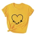 thumbnail image 4 of AOOCHASLY Valentine's Day Women's Tops, Fashion Women's Heart Print Graphic Cute Tee Shirt Funny T Shirt Tops, 4 of 7