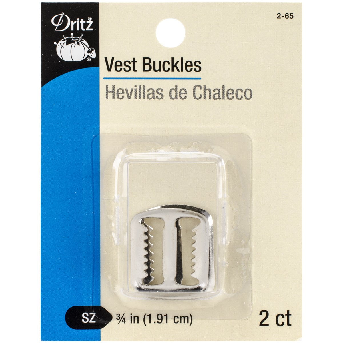 Dritz Vest Buckles 2/Pkg-Nickel - Walmart.com