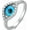 8, variant on Evil Eye Rings 925 Silver Protection Blue Turkish Rings for Women 5A Cubic Zirconia Evil's Eye Resin Patch Statement Ring(3.5-12)