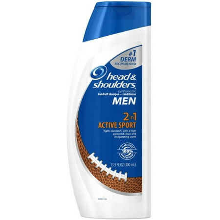 head & shoulders Men 2-in-1 Pellicules shampooing et revitalisant, Sport actif 13,5 onces (Pack de 6)
