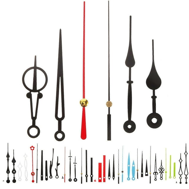 15 Sets Clock Hands Wall Clock Movement Replacement Parts Plastic Mute Clock Hands