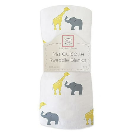 UPC: 0811964022638 | SwaddleDesigns Safari Fun Marquisette Swaddling Blanket in Yellow