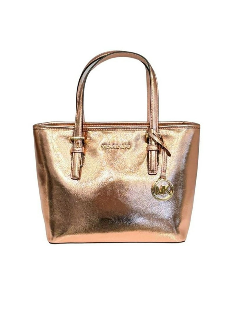 Michael Kors Jet Set Travel Extra-Small Tote Bag, Logo Canvas, Top