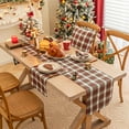 thumbnail image 6 of Red White Plaid Christmas Table Runner, Winter Holiday Table Runners Xmas Decorations Indoor Outdoor Farmhouse Home Kitchen Dining Party Decor, 6 of 6
