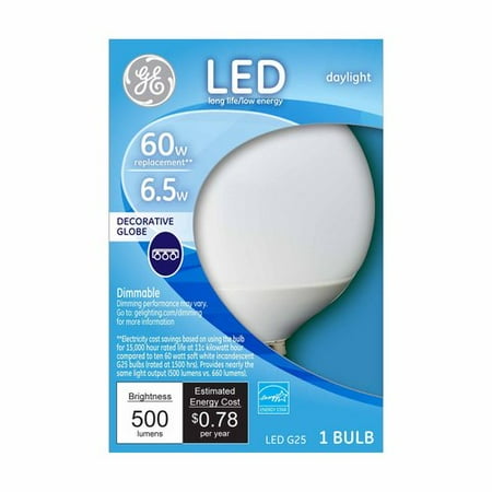 - GE LED Daylight G25 Globe Bulb