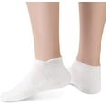 thumbnail image 3 of Jtbuh XLYWomen's Ankle Cotton Socks - Low Cut Athletic Running Soft Thin No Show White Socks With Tab 6 Pairs, 3 of 6