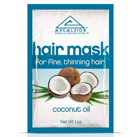 Excelsior Coconut Oil Hair Mask Packette, For Fine & Thinning Hair, Provides Intensive Nourishing & Protective Care, Repairs Stimulates & Regenerates Fine & Thinning Hair .1