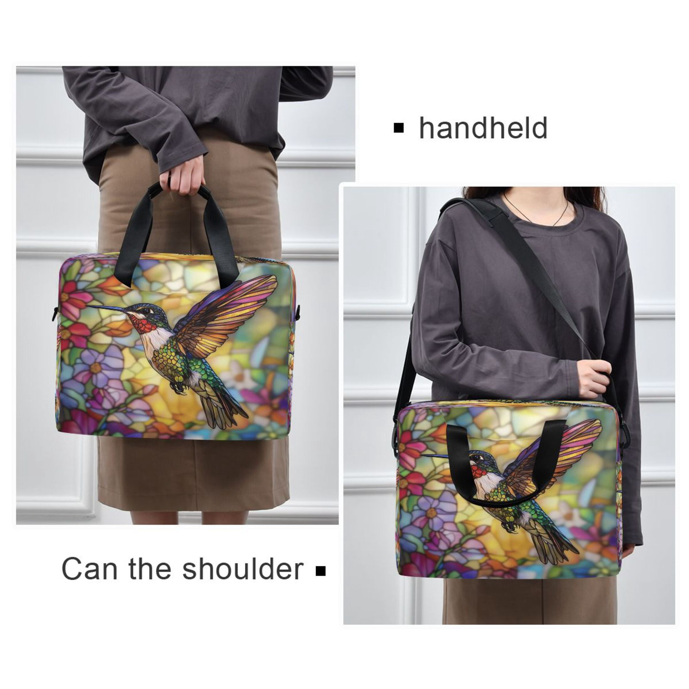 16" Laptop Tote Bag Laptop Sleeve Case Computer Briefcase for Work & Travel Beautiful Hummingbird